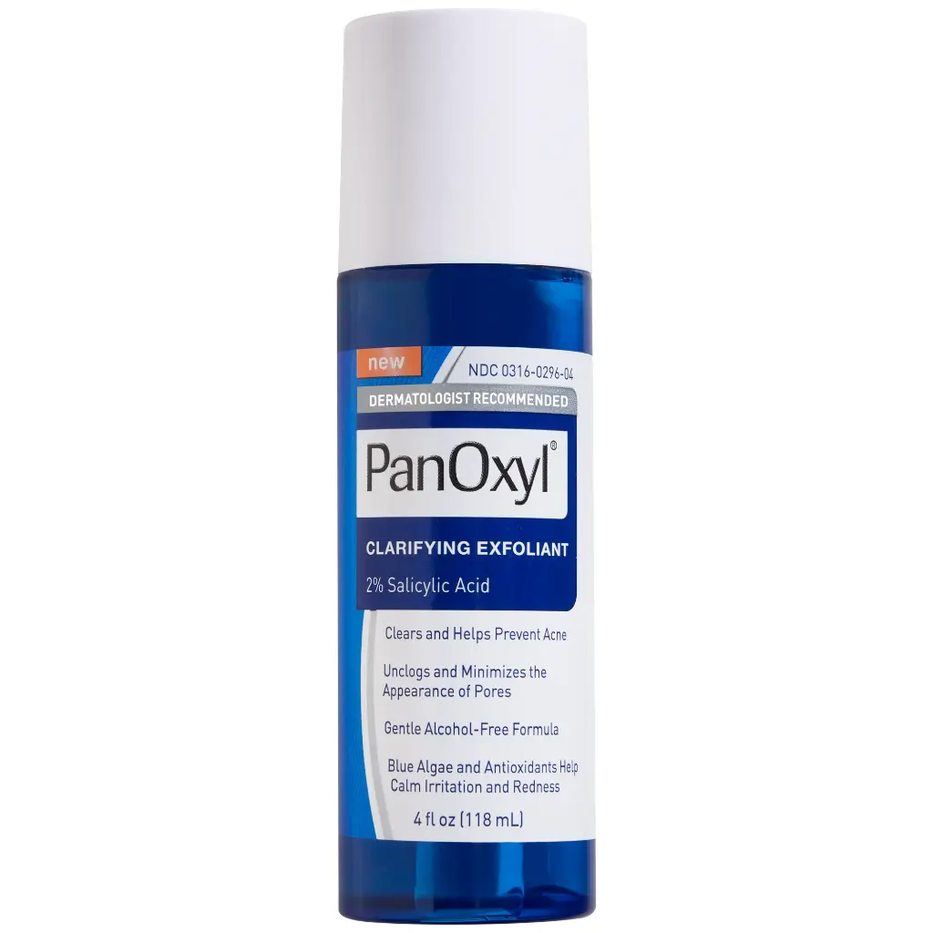 PanOxyl Clarifying Exfoliant, BHA Liquid Exfoliant for Acne Prone Skin, 2% Salicylic Acid, 4 fl oz