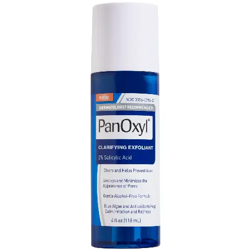 PanOxyl Clarifying Exfoliant, BHA Liquid Exfoliant for Acne Prone Skin, 2% Salicylic Acid, 4 fl oz